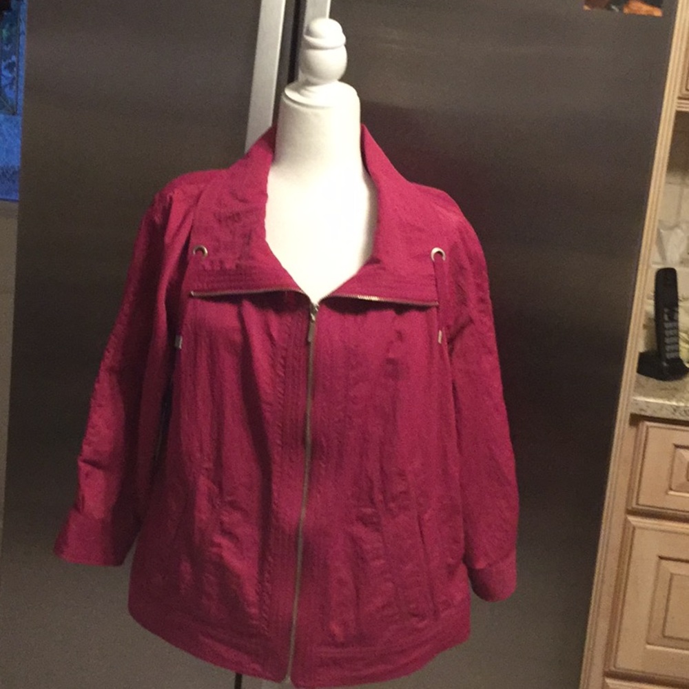 NWT Chico’s Jacket Zipper Front 3/4 Sleeves SZ 2